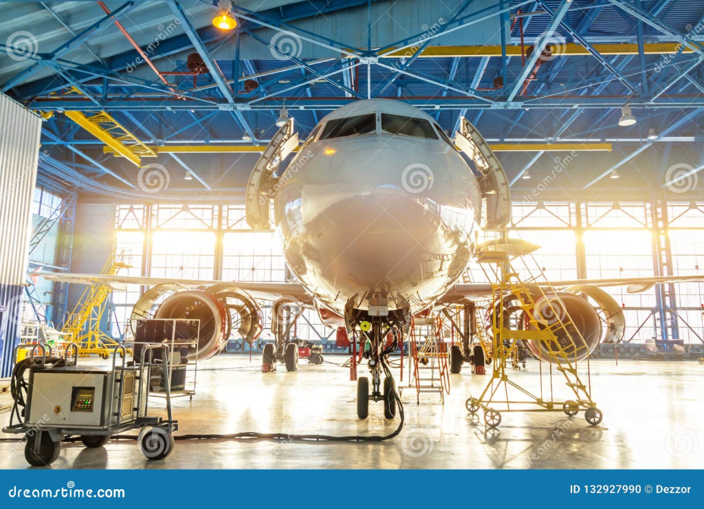 Aircraft hangar under construction by specialized UAE company.